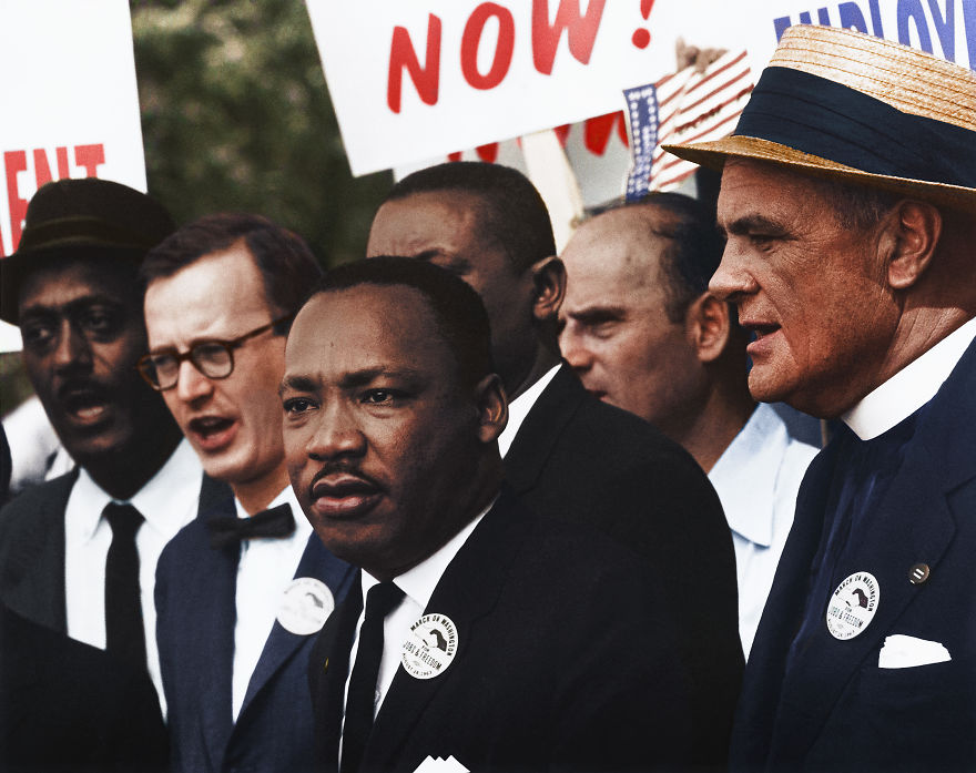 Dr. Martin Luther King, Jr. And Mathew Ahmann In A Crowd