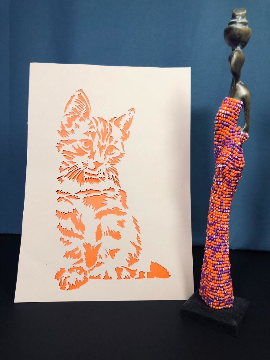 Paper Cut Cat/ Cat / Gift / Wall Decor