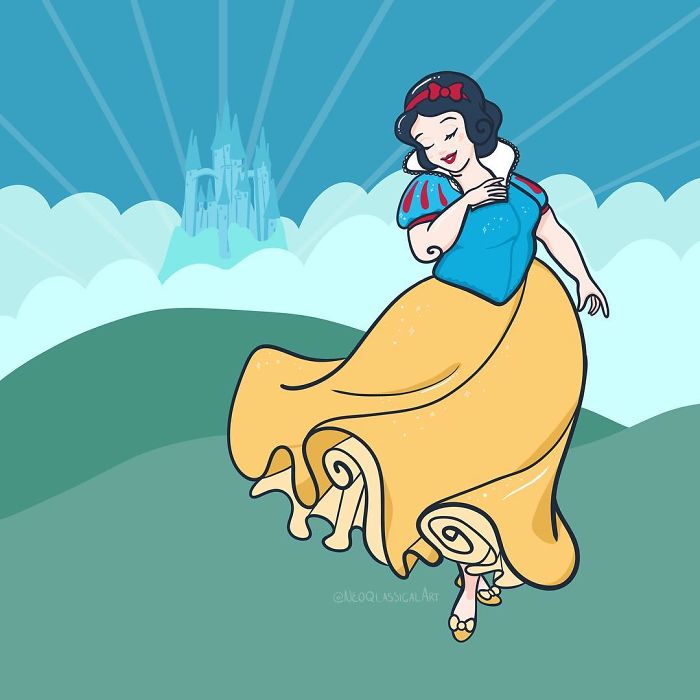 Artist Reimagines Disney Princesses As Being Plus-Size, Stirs Up A Heated Debate