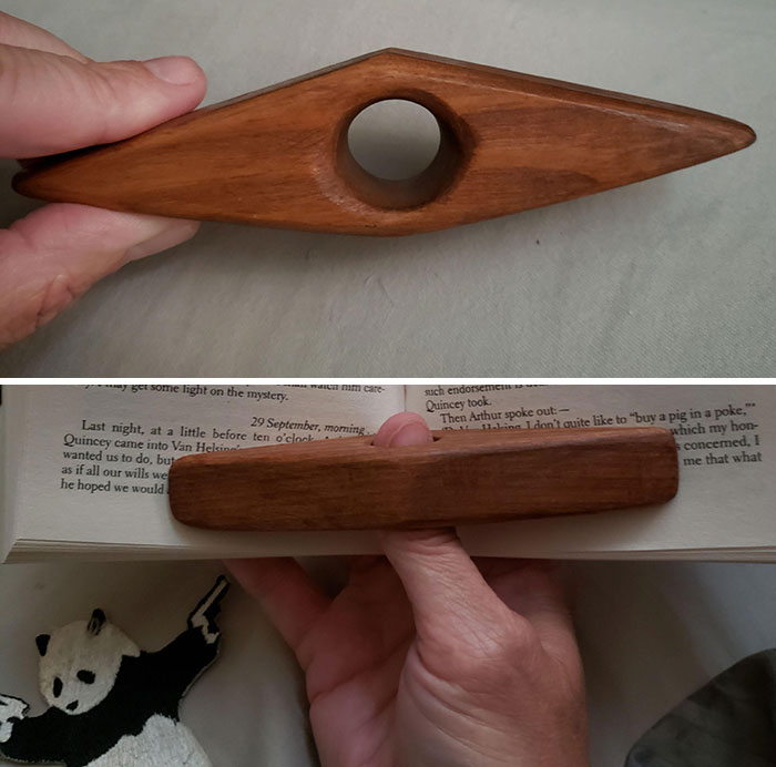 My Husband Made This Book-Holder-Opener For Me To Ease Hand Cramping