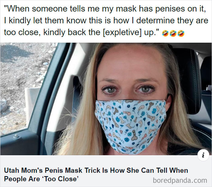 Utah Mom's Penis Mask Trick Is How She Can Tell When People Are ‘Too Close’
