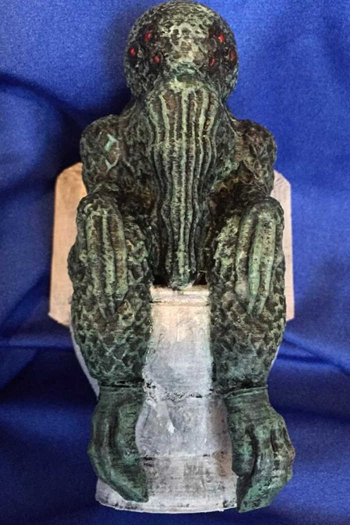 A Statue Of Cthulhu On The Loo I Printed For A Friend :) This Sits On His Desk At Work!