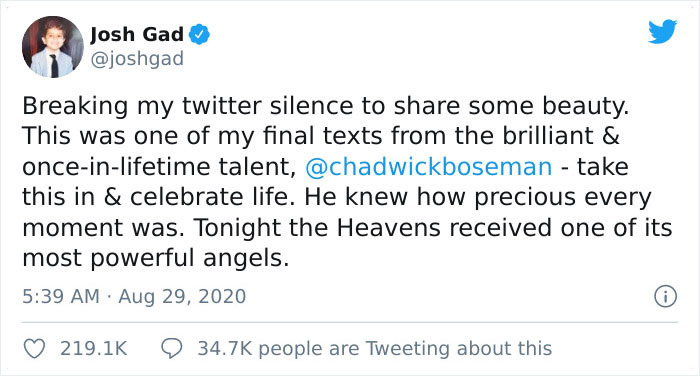 Josh Gad breaks his silence on Twitter