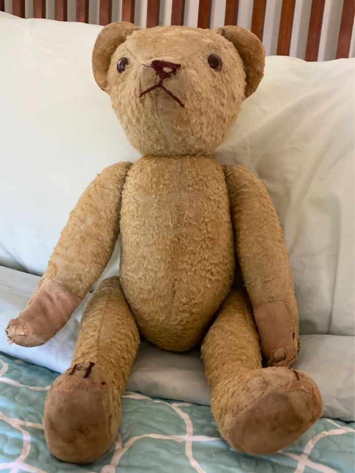 This Teddy Bear Was Bought By My Parents Before I Was Born. He Is Over 60 Years Old...