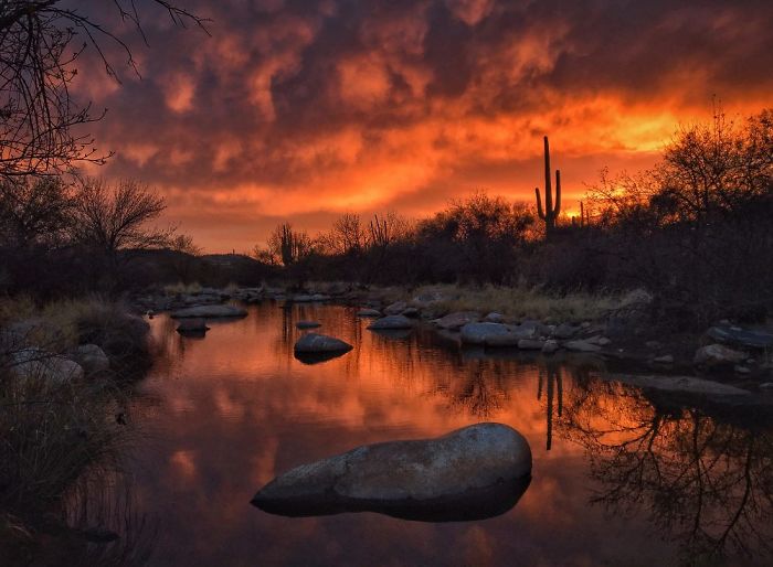 Sunset: Second Place, 'Twilight Reflection', Santa Catalina Mountains, Arizona By Joseph Cyr