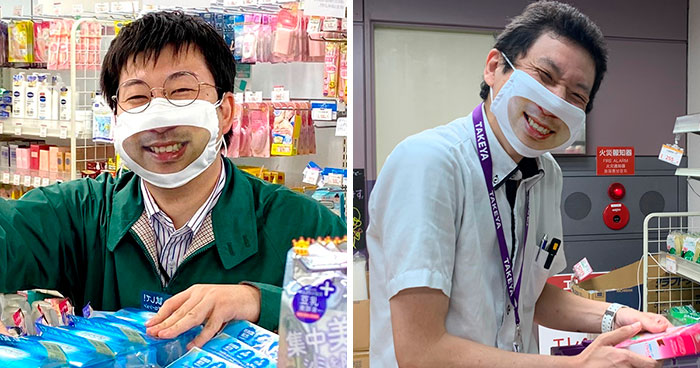 Japanese Shop Launches ‘Smile Masks’ To Make Customers Think That The Staff Is More Friendly