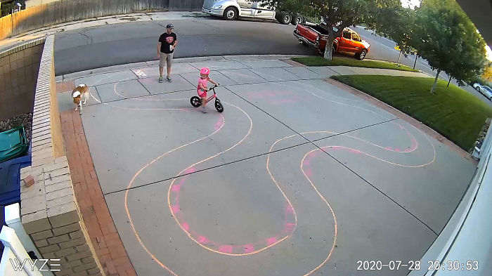 Guy’s Security Cam Catches Neighbor Kid Tearing It Up On His Driveway, He Decides To Do Something About It