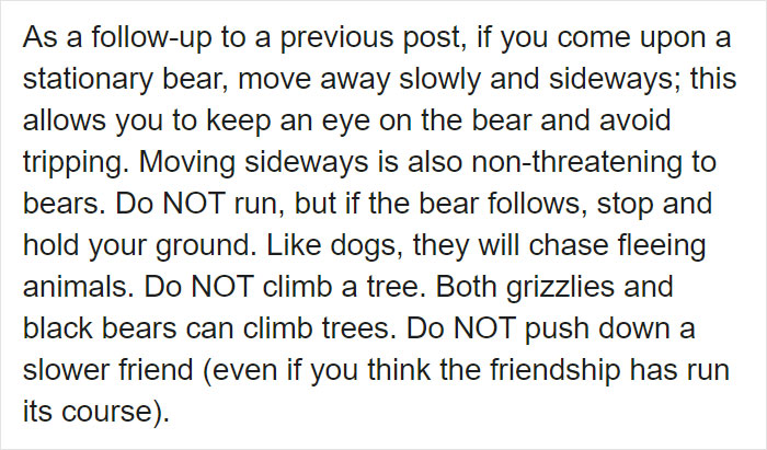 National Park Service Shares A Hilarious PSA On What To Do And Not To Do In Case Of A Bear Encounter