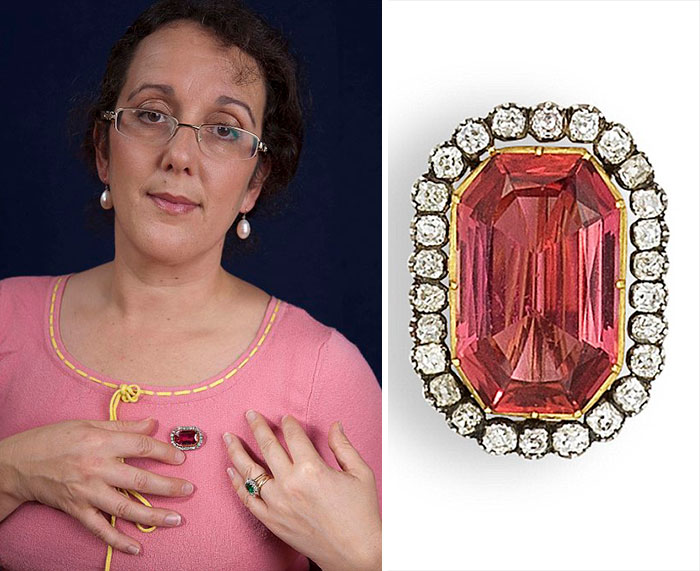 Topaz ring with diamonds—worth £4K