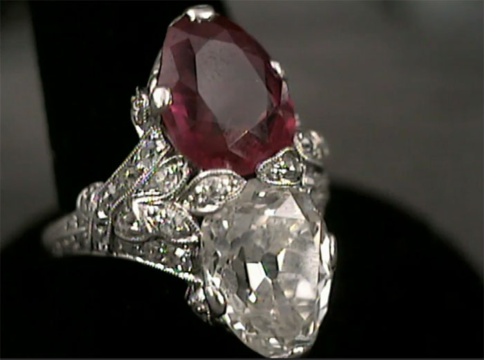 Diamond and ruby ring—worth $400K