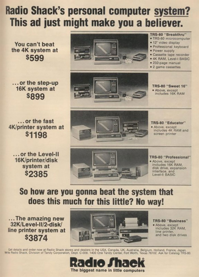 The Trs-80 Micro: $3,875