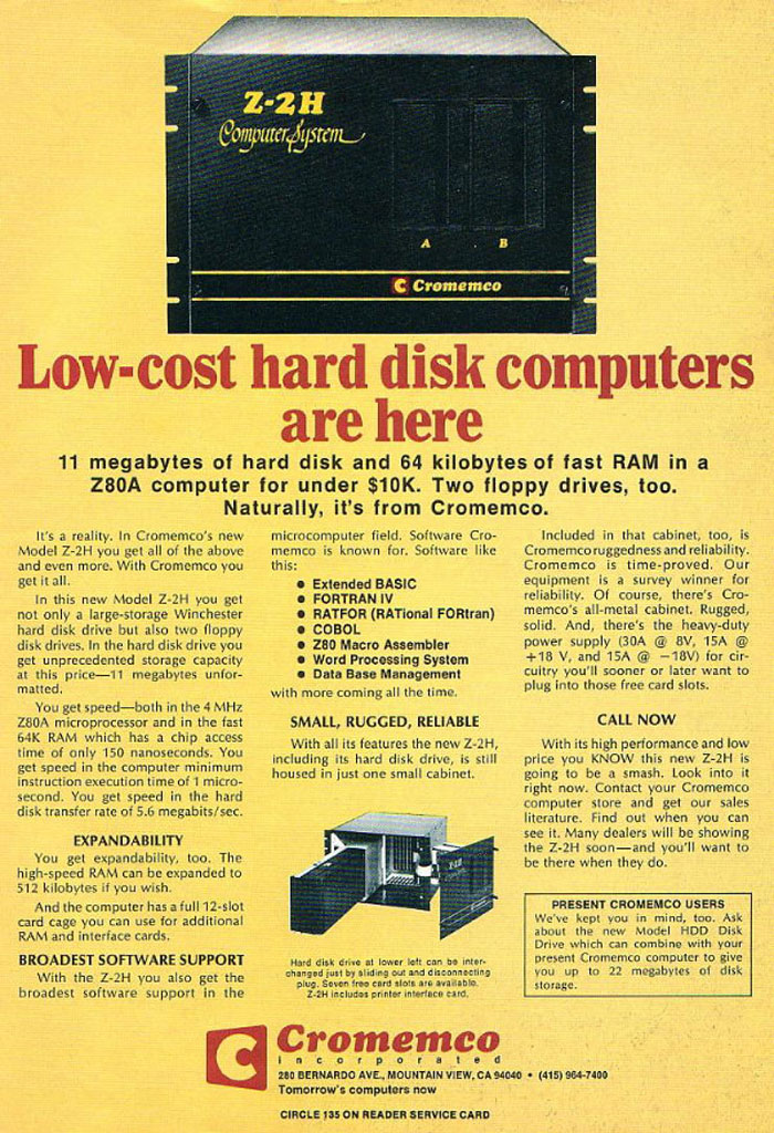 Low-Cost Hard Disk Computer: $10k