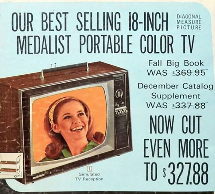 Sears Color TV: $327.88