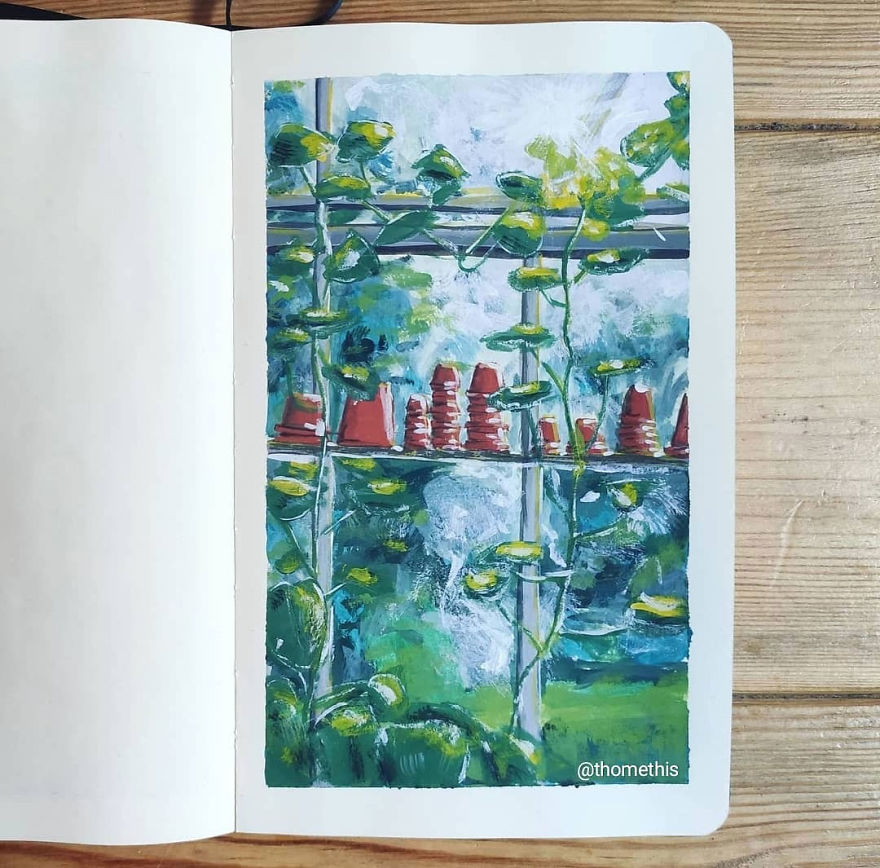 Painting-100-Days-Challenge-With-Gouache-Thomethis