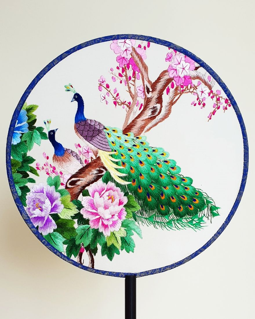 Peacocks, Peonies, And Plum Blossoms