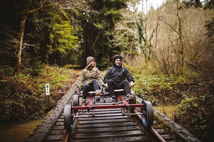You Can Pedal Through California’s Redwood Forest On A Railbike, And The Trip Looks Absolutely Stunning