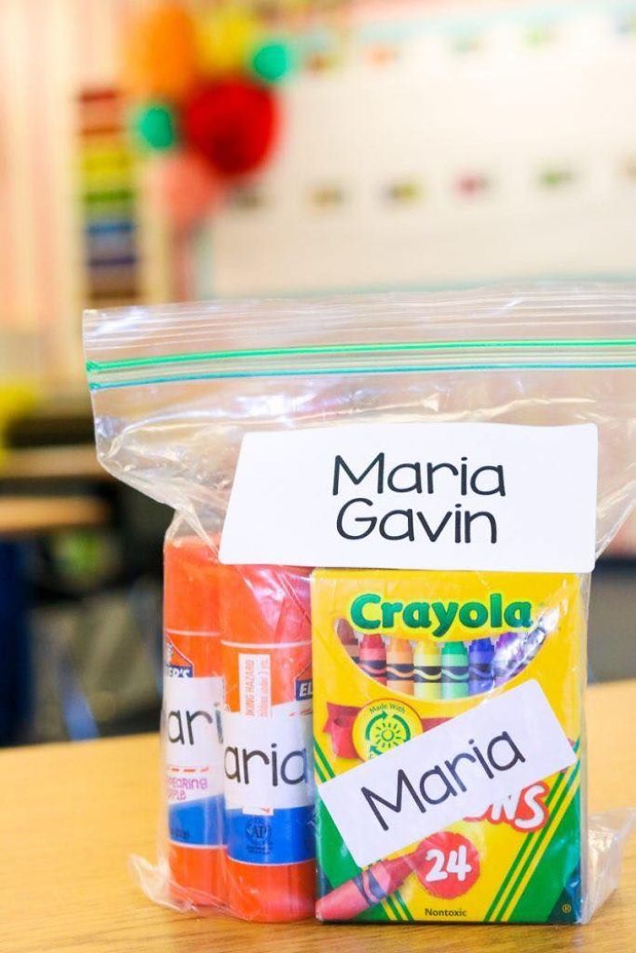 Make Them Their Own Supply Bags With Their Names On