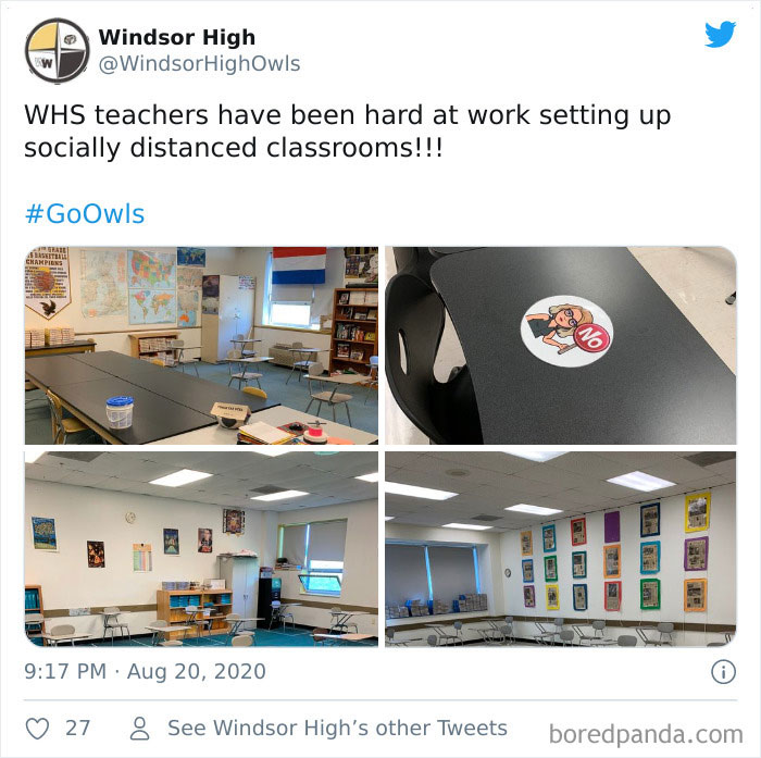 Los profesores del instituto Windsor han trabajado duro para preparar las clases con distancia social