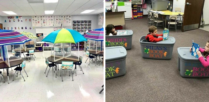 31 Awesome Teachers Who Tried To Make Their Socially Distanced Classrooms Look Less Scary And Succeeded
