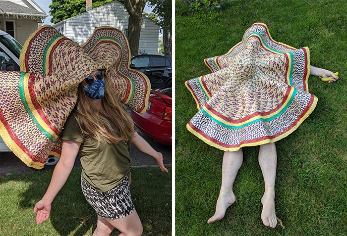 Found This Utterly Ridiculous Giant Hat At An Estate Sale In Milwaukee. Great For Confusing Prey Before You Spit Poison In Their Eyes
