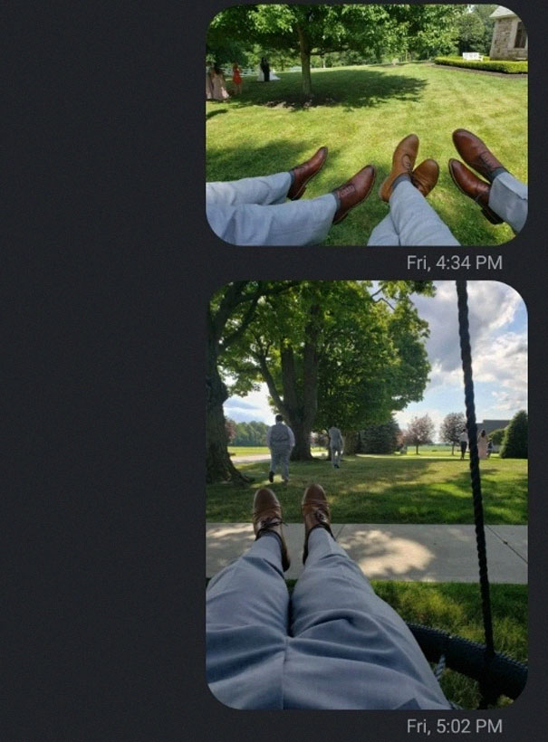 Este hombre le dejó a su amigo unos zapatos para una boda, y los usó para gastarle una broma