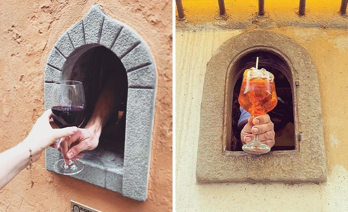 Italians Are Reviving The 17th Century “Wine Window” Tradition That Was Used During The Plague