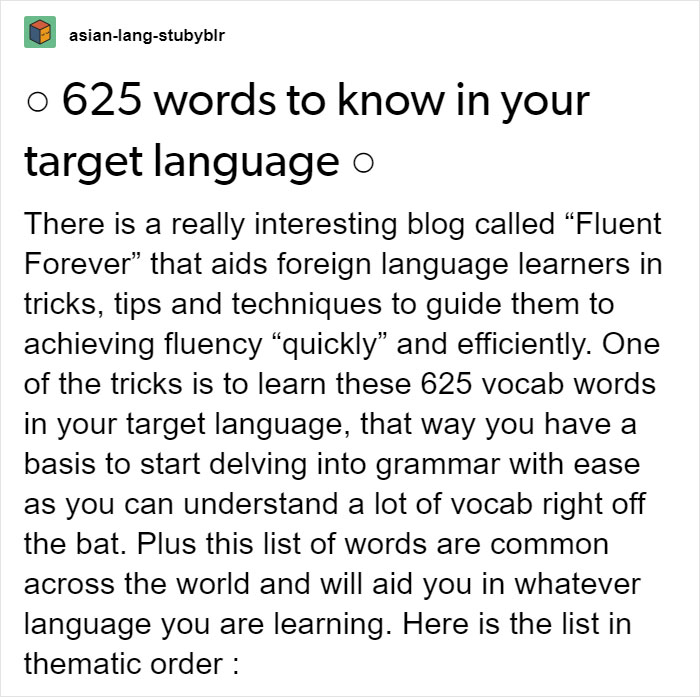 "625 Words To Know In Your Target Language": Clever Language Learning Hack Goes Viral