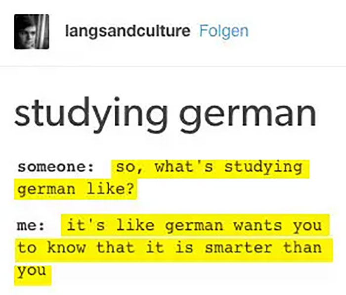 When German Language Was Only For The Brave.