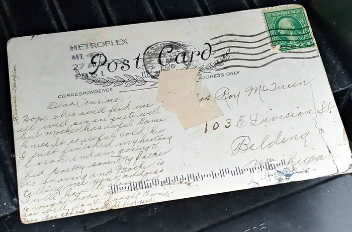 Michigan Resident Receives A Postcard That Was Sent 100 Years Ago
