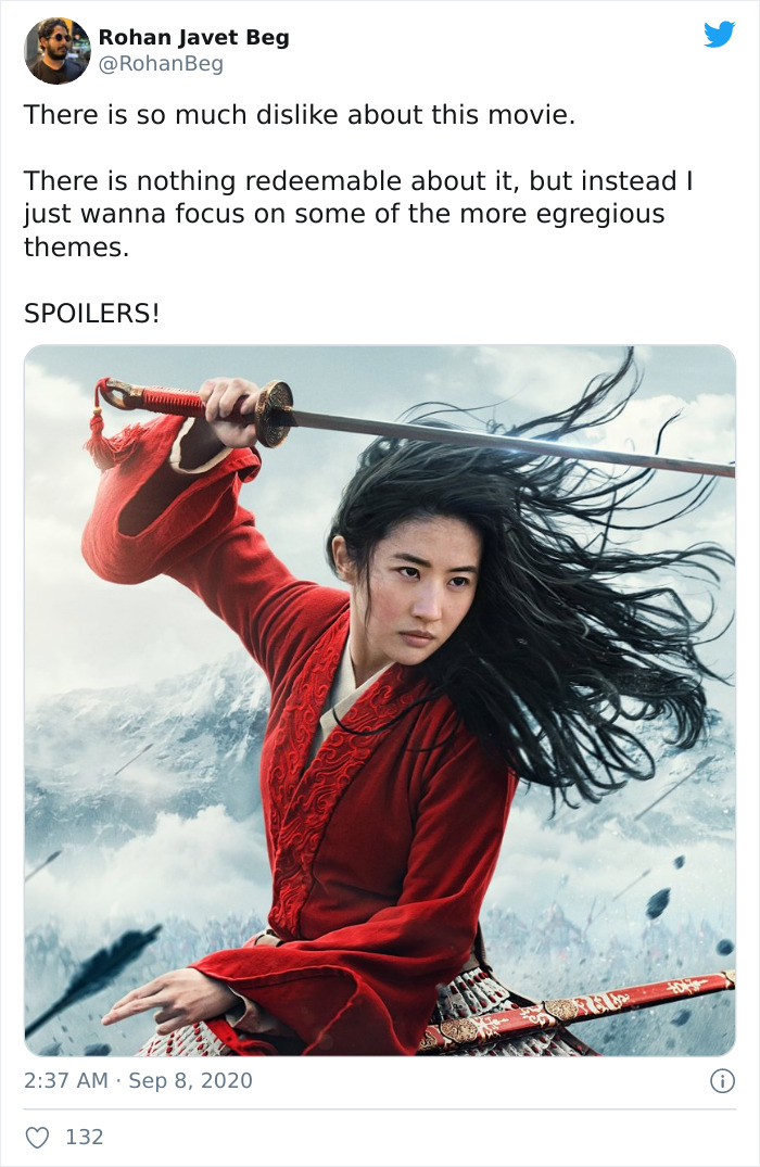 Guy On Twitter Points Out Why Disney’s Mulan (2020) Is Effectively Chinese Propaganda