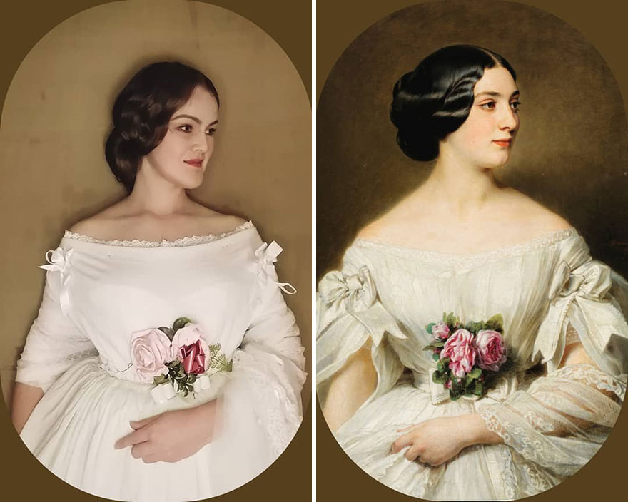 Hermann Winterhalter "Portrait Of Clémentine De Boubers, Baronne Renouard De Bussierre" (1854)