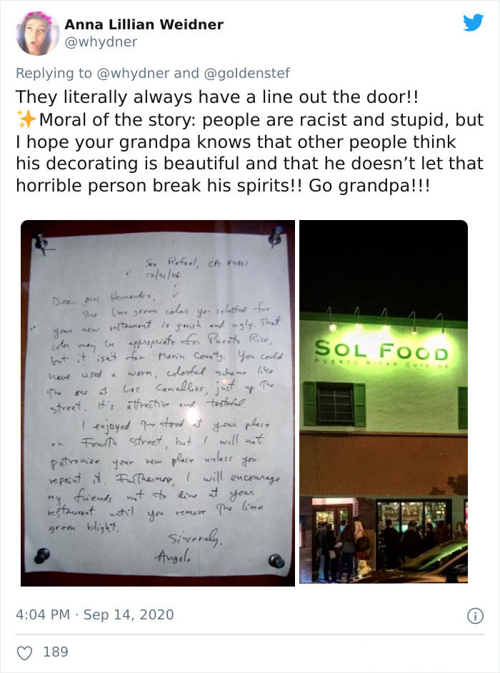 Grandpa Decorates His House To Look Nicer, Receives A Poison Pen Letter From Hateful Neighbors