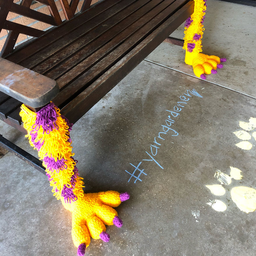The Best Monster Foot Yarn Bomb - Spotted In Austin!