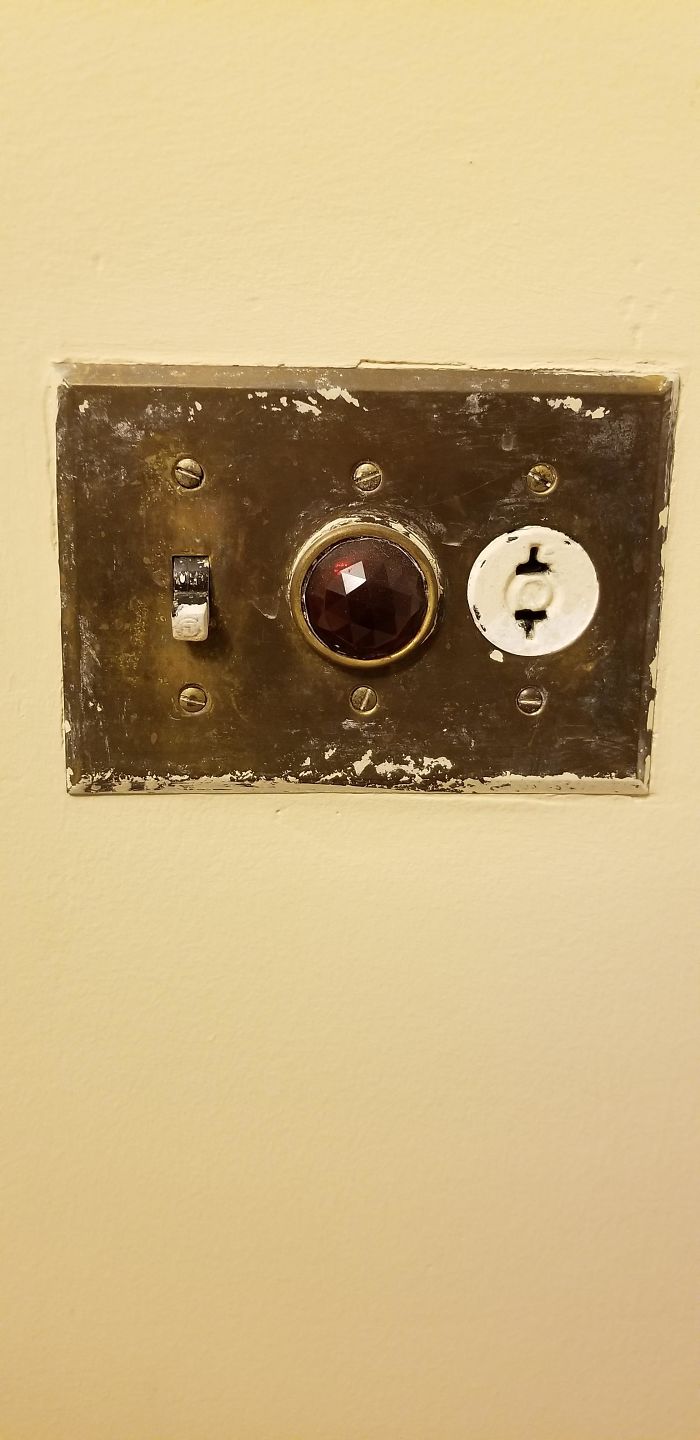 Red Gem-Like Thing That Glows When Switched On. Apartment Built In 1948