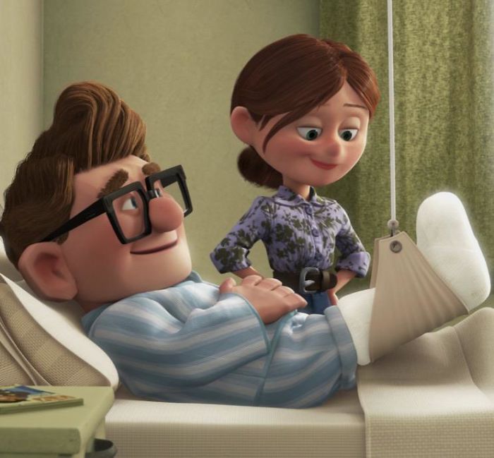 In Pixar’s Up (2009) Carl And Ellie Break Into Their Paradise Falls Savings Jar In Order To Pay For Carl’s Hospital Bill, This Is Actually A Clever Reference To The Fact That The American Healthcare System Is Literal Garbage
