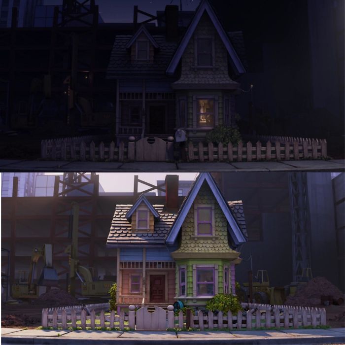 In Disney/Pixar’s Up Carl Packed His Mailbox Before Leaving For Paradise Falls. The Mailbox Can Be Seen The Night Before Carl Leaves But Is Not Present The Morning That He Leaves