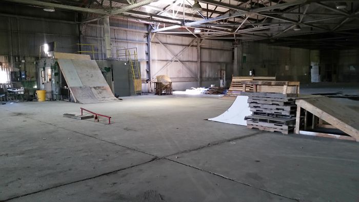 This Underground Skate Park In An Abandoned Factory. Like Something Out Of A Tony Hawk Video Game