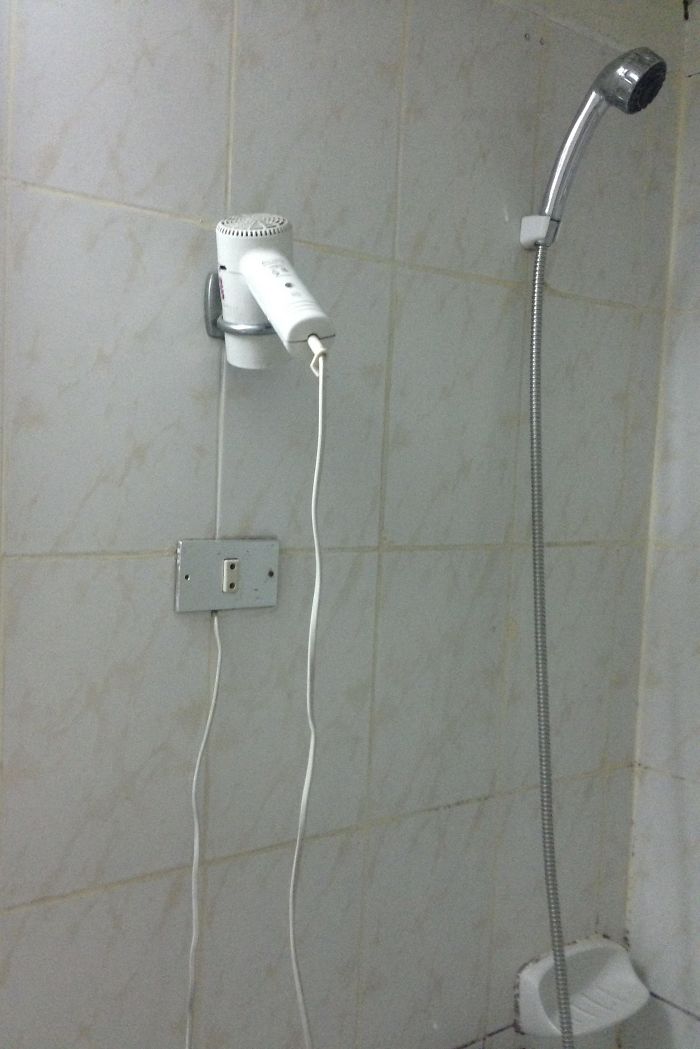 Hair Dryer And Shower Combo In Cairo Hotel