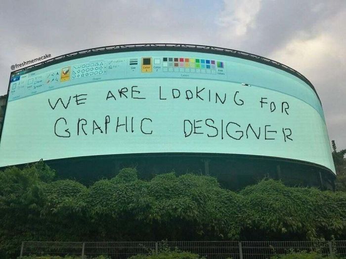 "Estamos buscando a un diseñador gráfico"