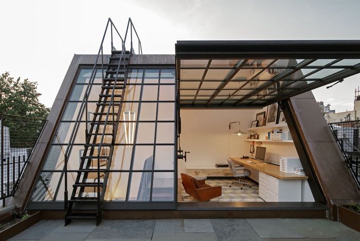 This Rooftop Office In NYC's West Village