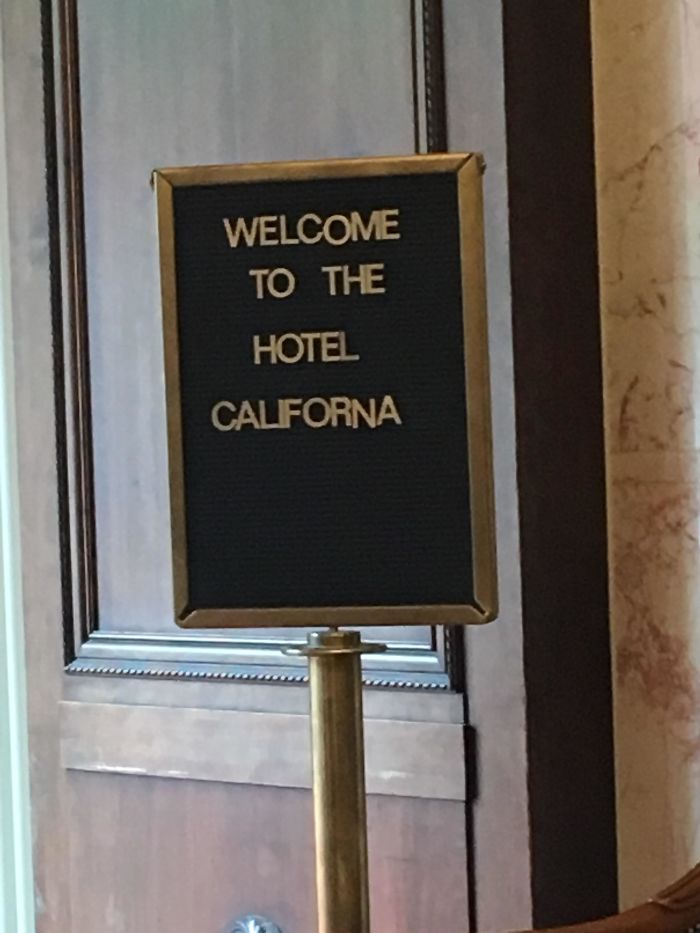 The One Thing You Had To Get Right Was The Name Of The Hotel