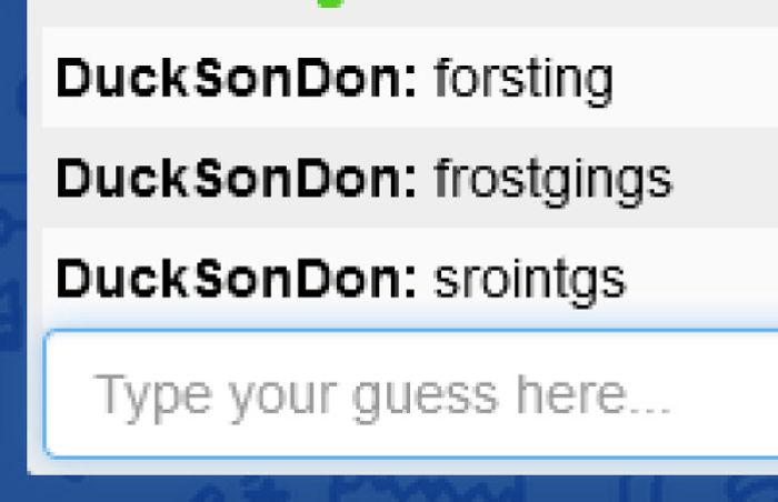 I Was Playing Skribbl, Word Was Frosting.