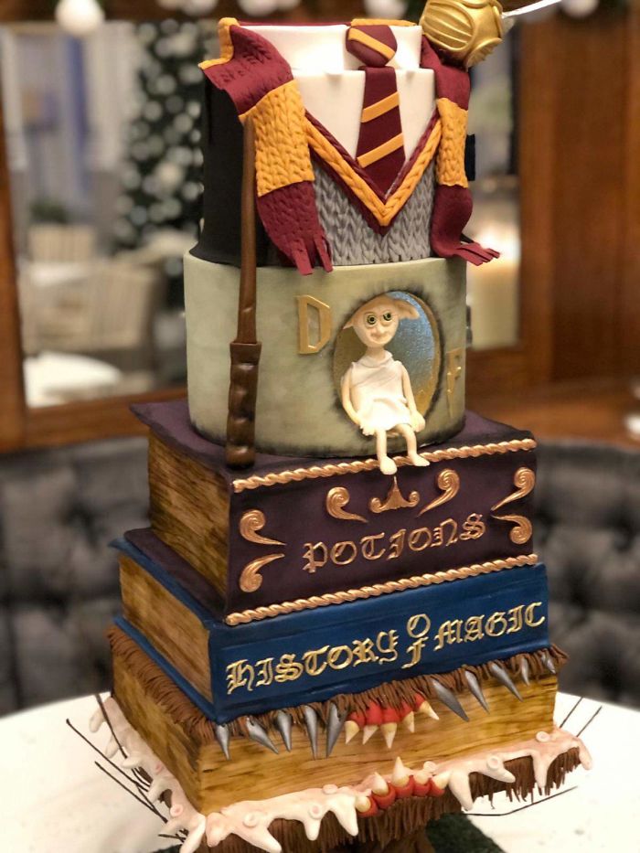 Harry Potter Wedding Cake Made For My Friends Big Day