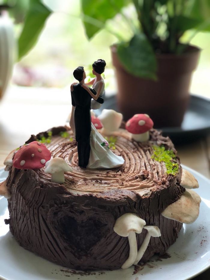 Self Made Forest Wedding Cake For My Sister