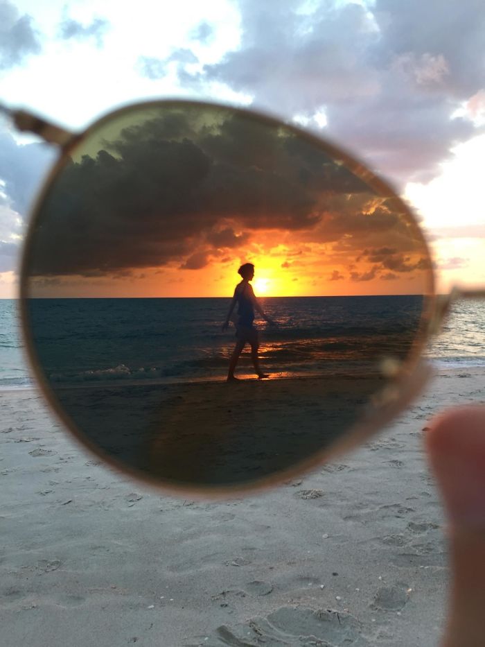 I Took A Picture Through My Sunglasses At The Beach With My Phone. It Turned Out Better Than I Expected