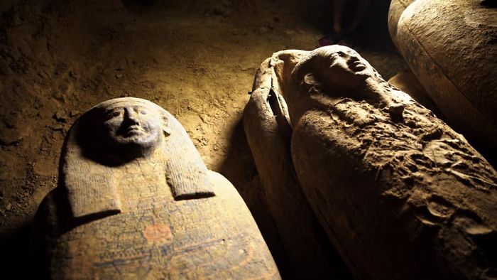 Archaeologists Unearth 13 Fully-Sealed Ancient Egyptian Coffins In Saqqara Necropolis Dating Back 2,500 Years