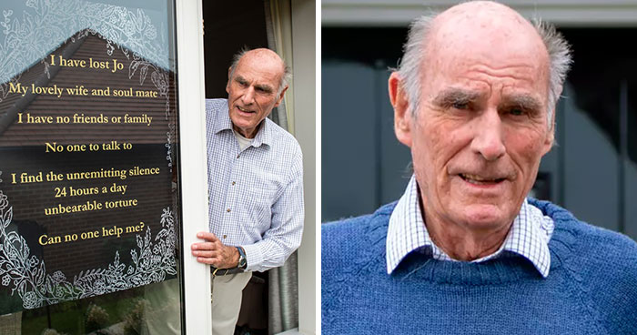 75 Y.O. Man Puts Poster In Window Asking For Friends After Wife Dies