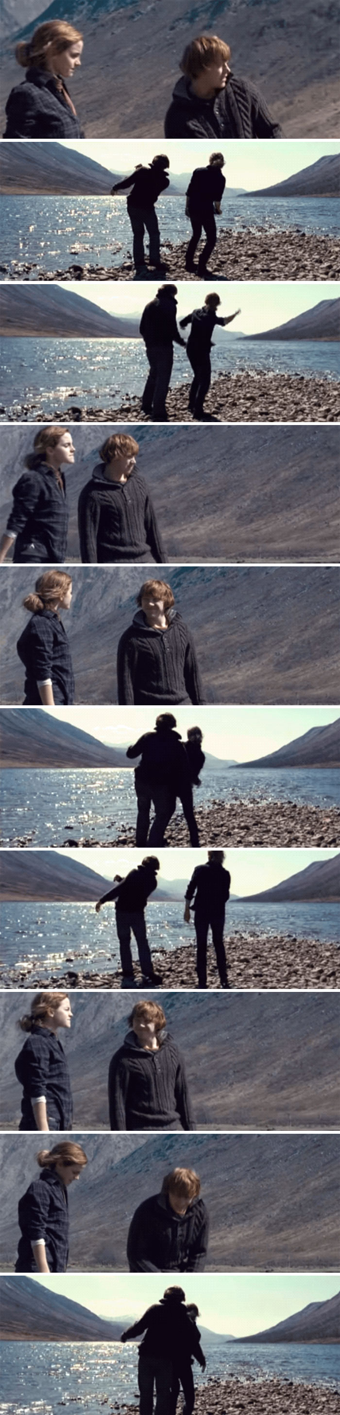 Ron Teaches Hermione How To Skip Rocks (Deathly Hallows)