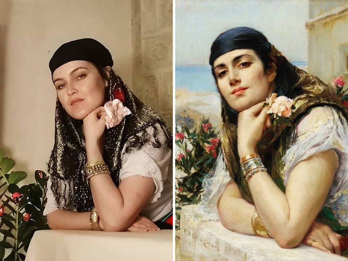 Frederick Arthur Bridgman "Mujer De Argelia" (~1900)