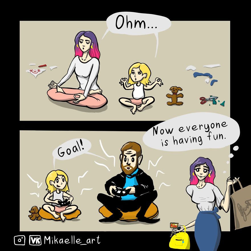 Yoga And Gamers Family